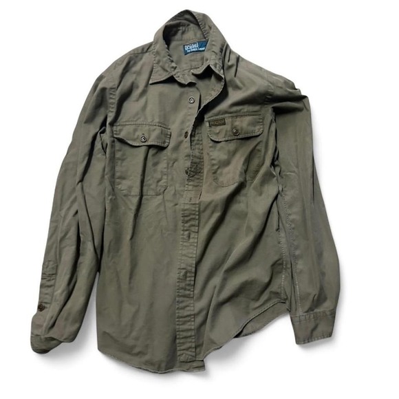 Polo Ralph Lauren Other - Polo Ralph Lauren Olive Green Utility Button Shirt Women's M